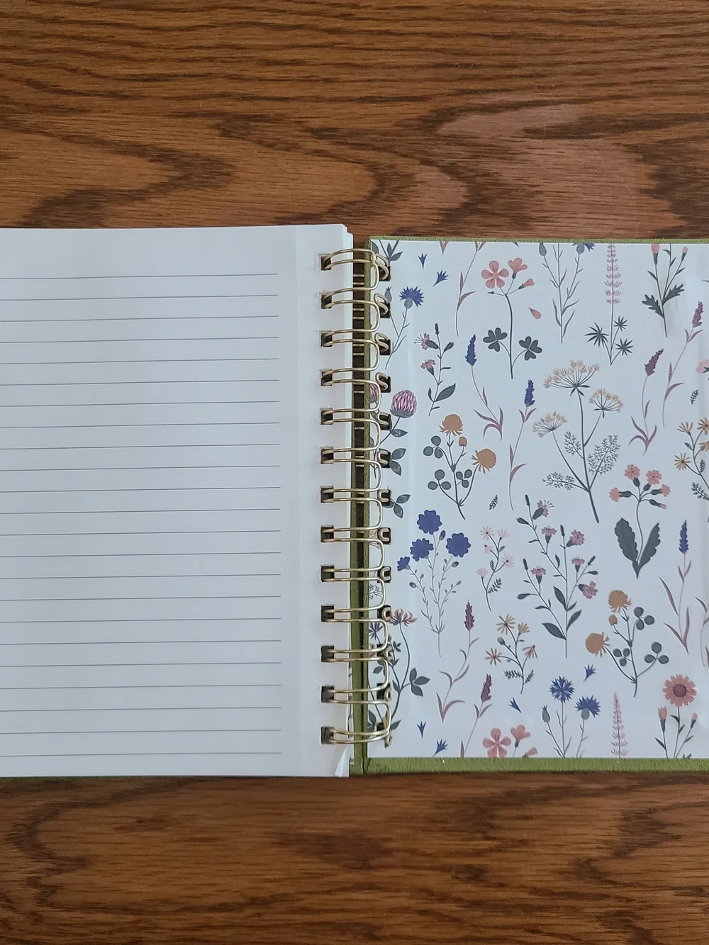 Threshold Olive Green Spiral Notebook with Gold Foil Accent